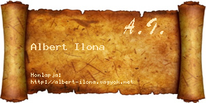 Albert Ilona névjegykártya